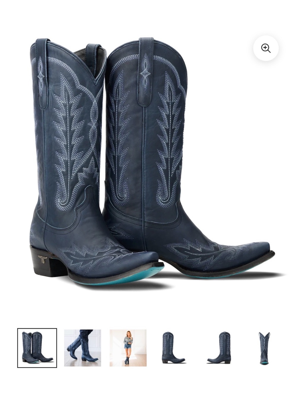 Brand new never worn Lane Lexington boot in midnight navy